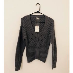 NWT RAG POETS “Brownstone” Open Knit Sweater